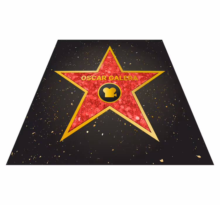 Aanpasbare Hollywood Star Accent Sterren vinyl tapijt - TenStickers