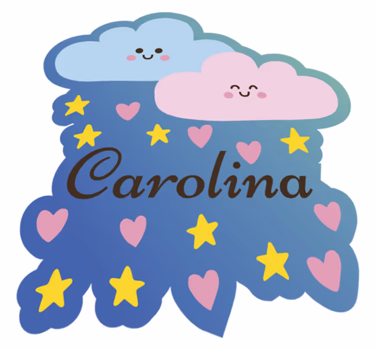 Aanpasbaar Ontwerp met Wolkenthema Vinyl vloerbedekking baby - TenStickers