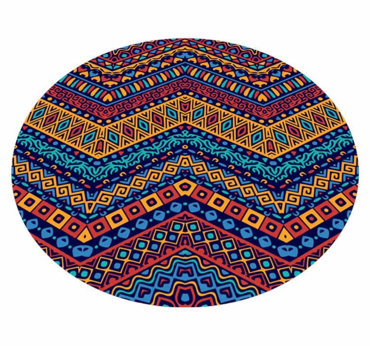 Ronde Etnische Patroon Overlay - TenStickers