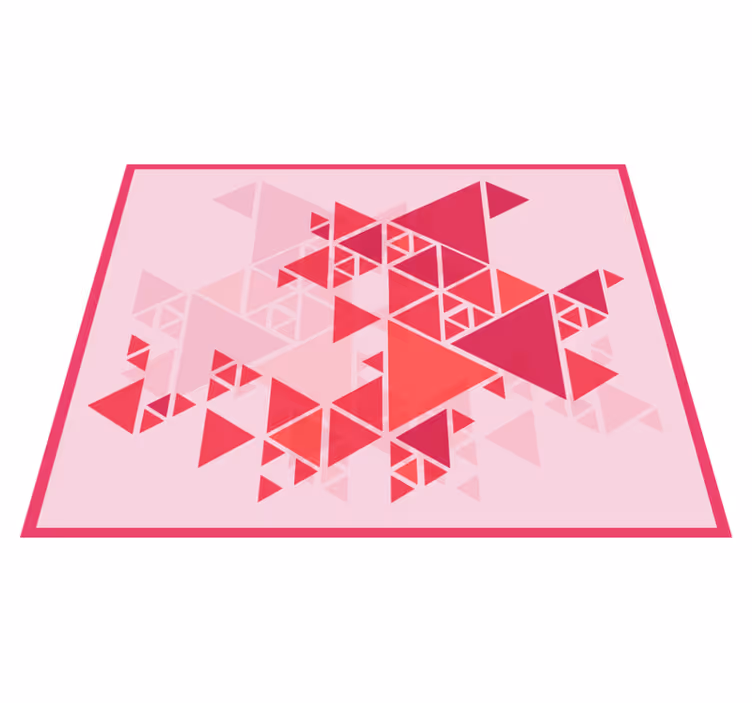 Vinyl tapijt moderne driehoeken roze - TenStickers