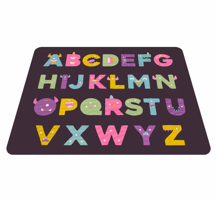 Alfabet Educatief Ontwerp Vinyl tapijt kinderkamer - TenStickers