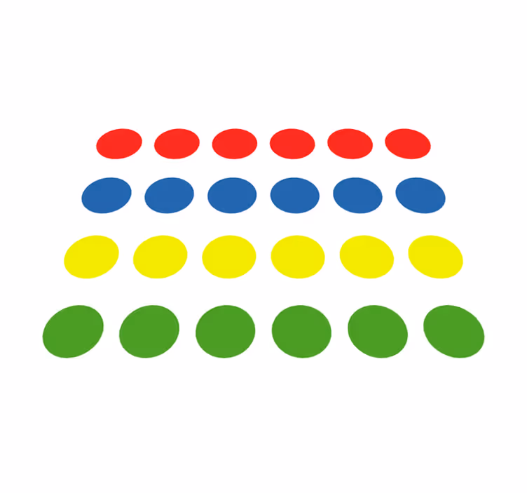 Kleurrijk stippenspel vinyl tapijt voor meer kinderen - TenStickers
