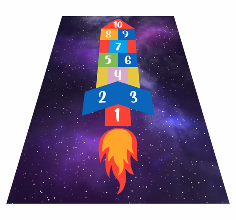 Galactisch hinkelen vinyl tapijt spel - TenStickers