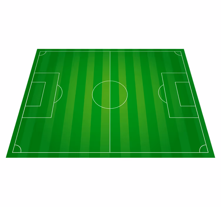 Voetbalveldconcept vinyl tapijt spel - TenStickers