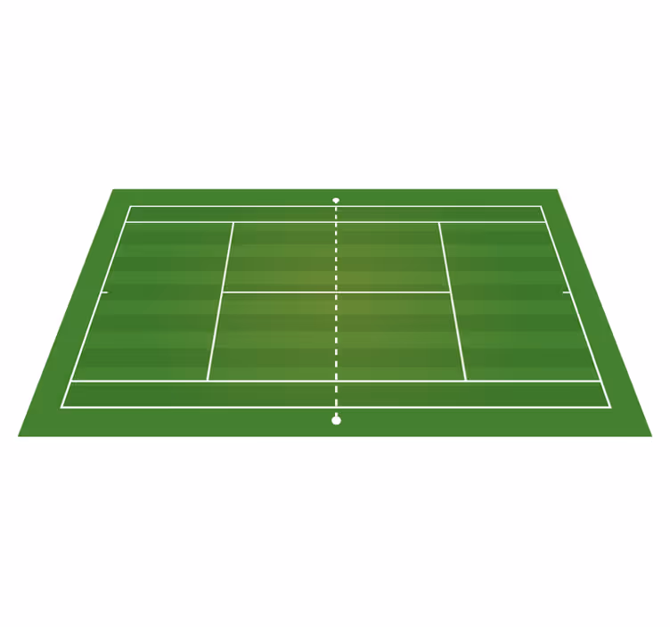 Spectaculair tennisveld tiener vinyl kleed - TenStickers