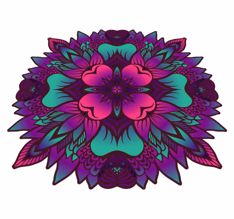 Mandala-ontwerp vinyl tapijt  - TenStickers