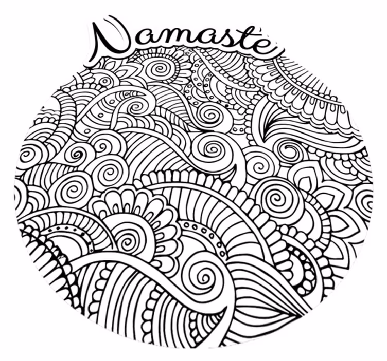 Vinyl tapijt mandala namaste mandala - TenStickers