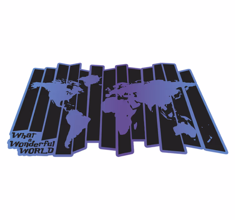 Wondere wereldvinyl vinyl tapijt wereldkaart - TenStickers