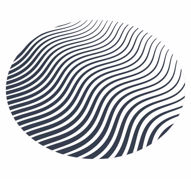 Optische golven vinyl tapijt met strepen - TenStickers