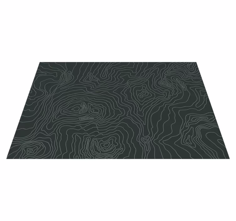Esthetiek van contourkaarten vinyl tapijt met textuur - TenStickers