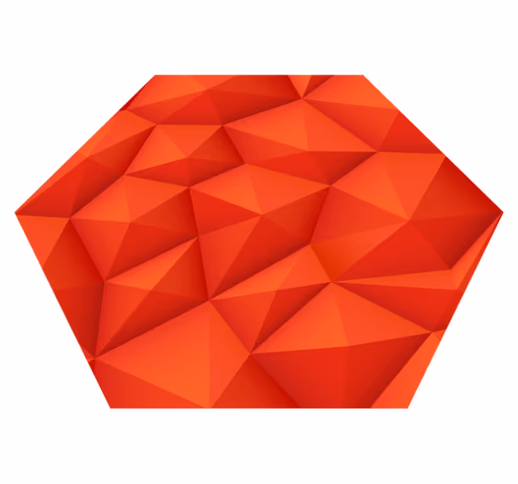 Geometrische rode veelhoeken vinyl tapijt  - TenStickers