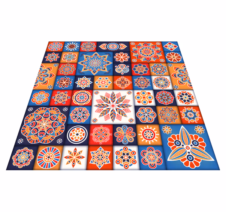Mozaïek tegelwerk vinyl tapijt geometrisch - TenStickers