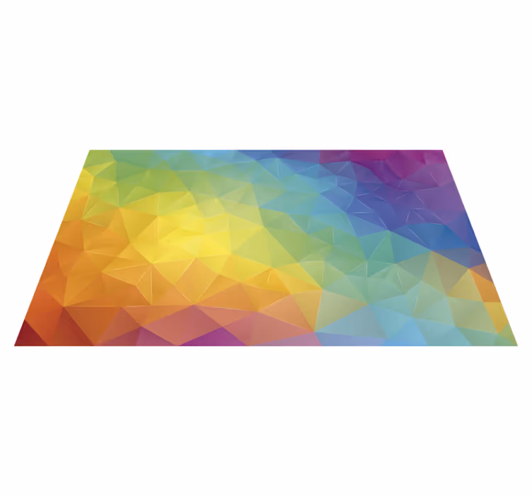 Geometrisch spectrum Geometrische vinyl vloerkleed - TenStickers
