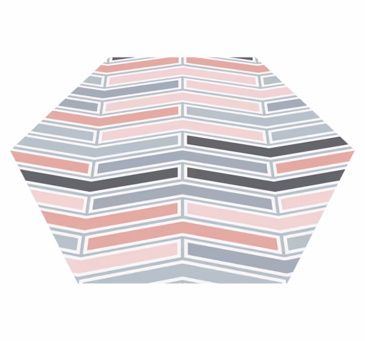 Geometrisch lineair patroon Geometrische vinyl vloerkleed - TenStickers