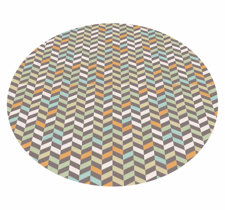 Chevron spectrumcirkel vinyl tapijt geometrisch - TenStickers