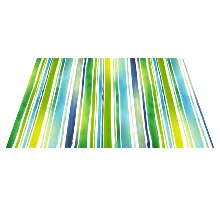 Abstract gestreept vinyl tapijt met strepen - TenStickers
