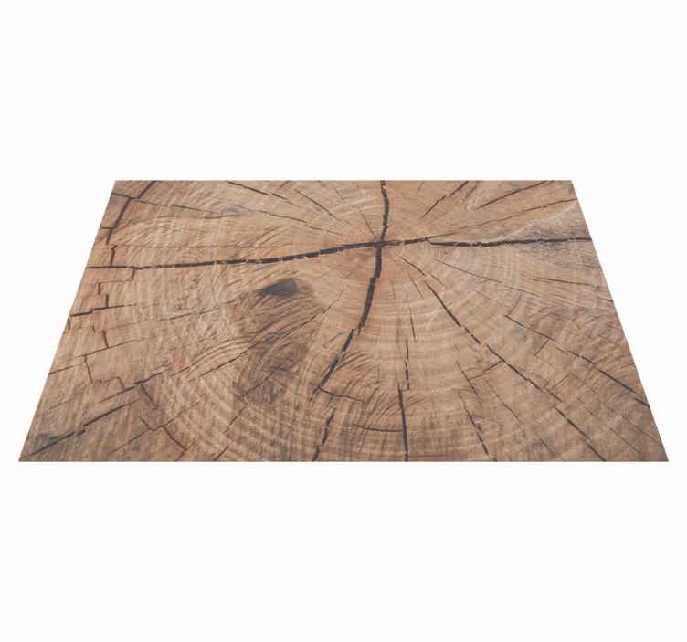 Boomring textuur vinyl tapijt met houtstructuur - TenStickers