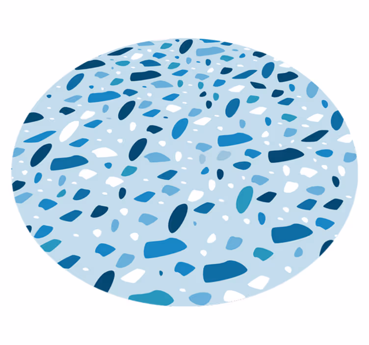 Gevlekt spikkelpatroon vinyl tapijt met strepen - TenStickers