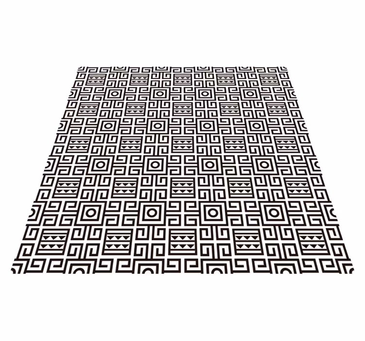 Geometrisch patrooncontrast vinyl tapijt  - TenStickers