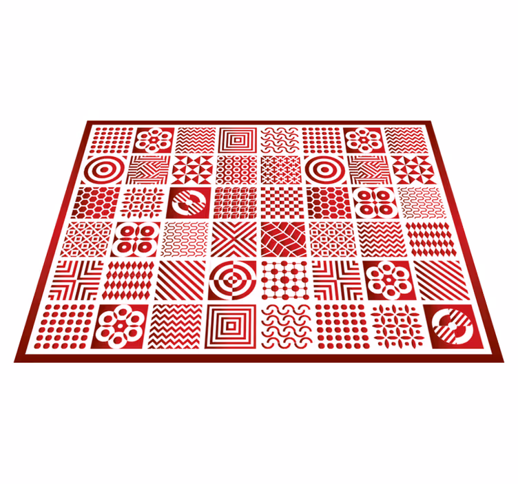 Geometrisch lappendeken Geometrische vinyl vloerkleed - TenStickers