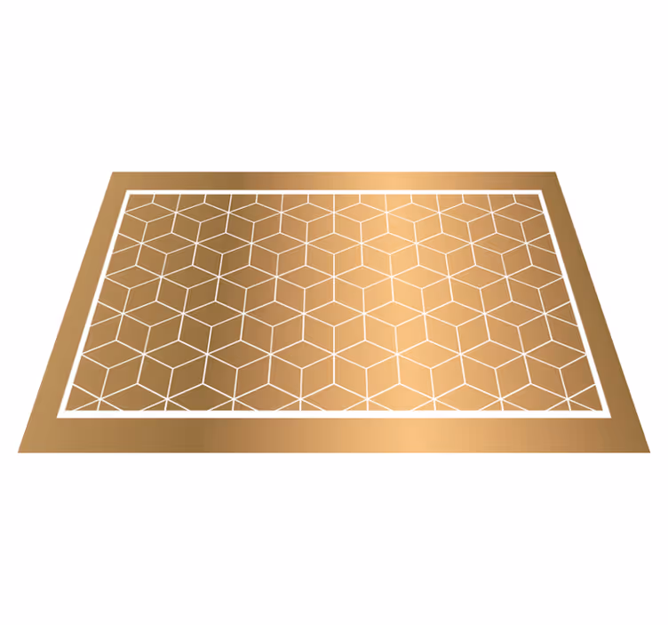 Geometrische kubus illusie vinyl tapijt geometrisch - TenStickers