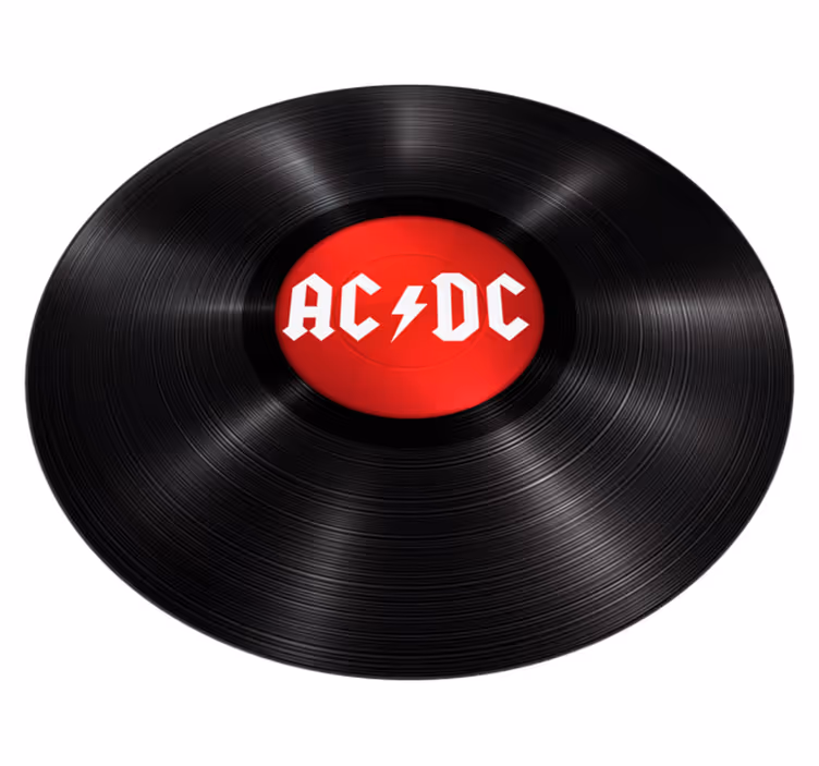 Prachtig rockmuziek acdc vinyl kleed - TenStickers