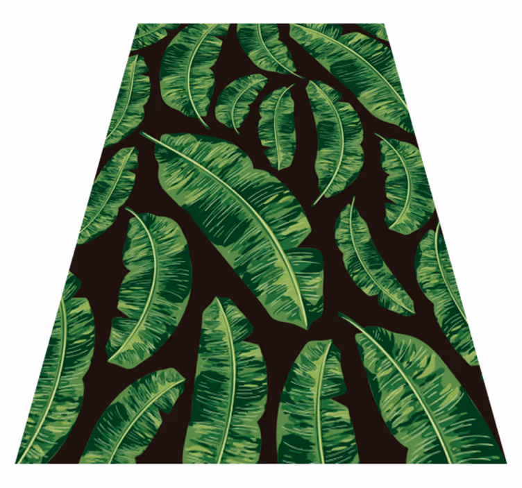 Vinyl tapijt natuur met groene bladeren print - TenStickers