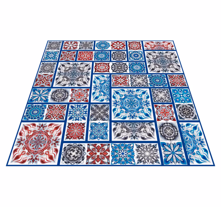 Vinyl tapijt mozaïek patchwork tegels - TenStickers