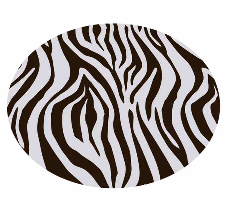 Zebra wervelpatroon vinyl tapijt dierenprint - TenStickers