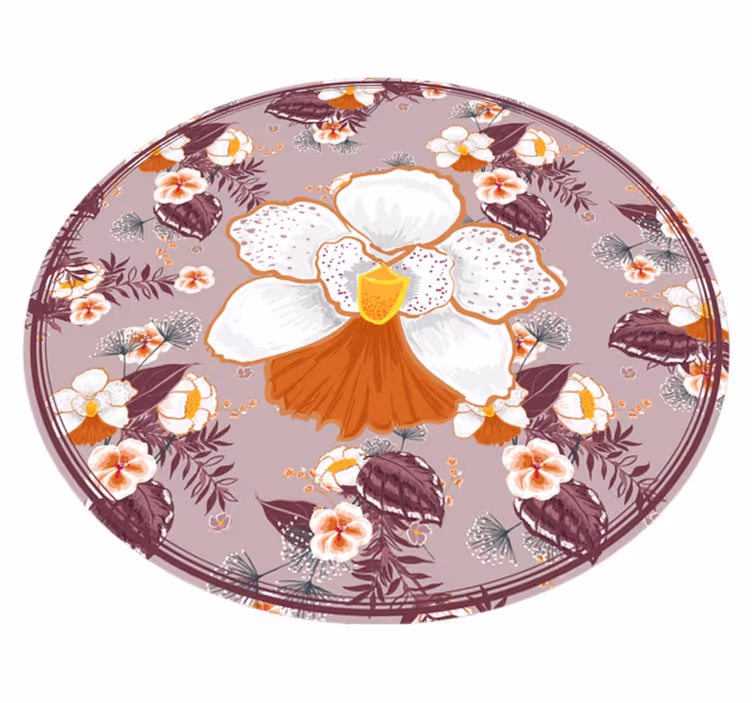 Ronde kleurrijke vinyl woonkamer tapijt - TenStickers