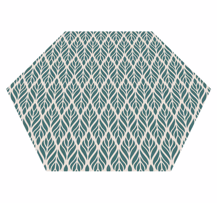 Geometrisch bladpatroon Geometrische vinyl vloerkleed - TenStickers