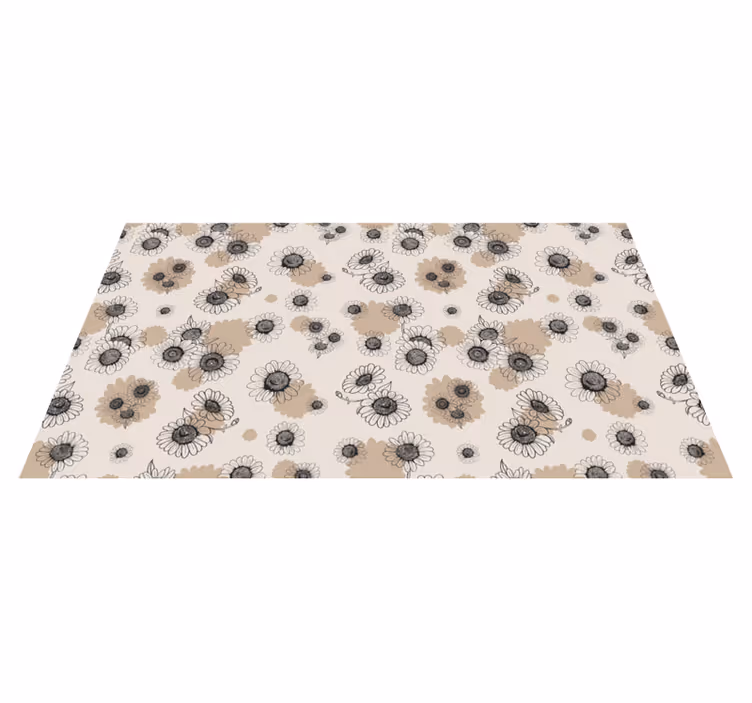 Vinyl tapijt bloemen en planten bloemig oppervlakpatroon - TenStickers
