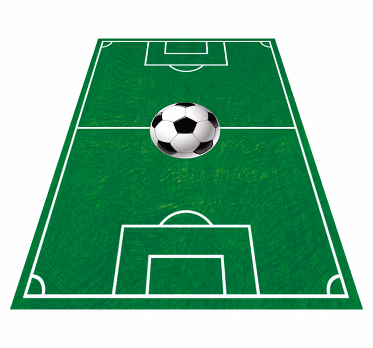 Voetbalveld vinyl tapijt spel - TenStickers
