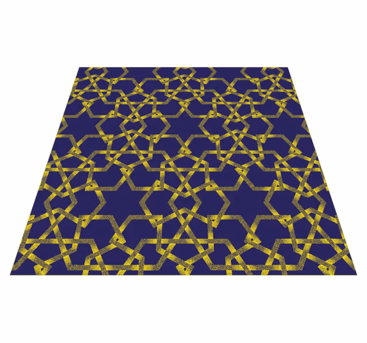 Geometrisch patroon vinyl tapijt badkamer - TenStickers