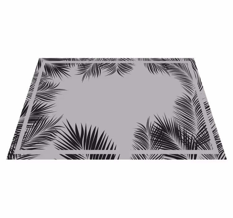 Tropisch palmsilhouet vinyl tapijt  - TenStickers