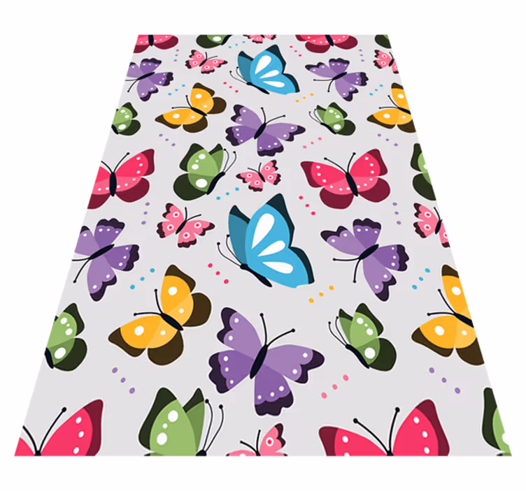 Vlinder ensemble dieren vinyl tapijt - TenStickers