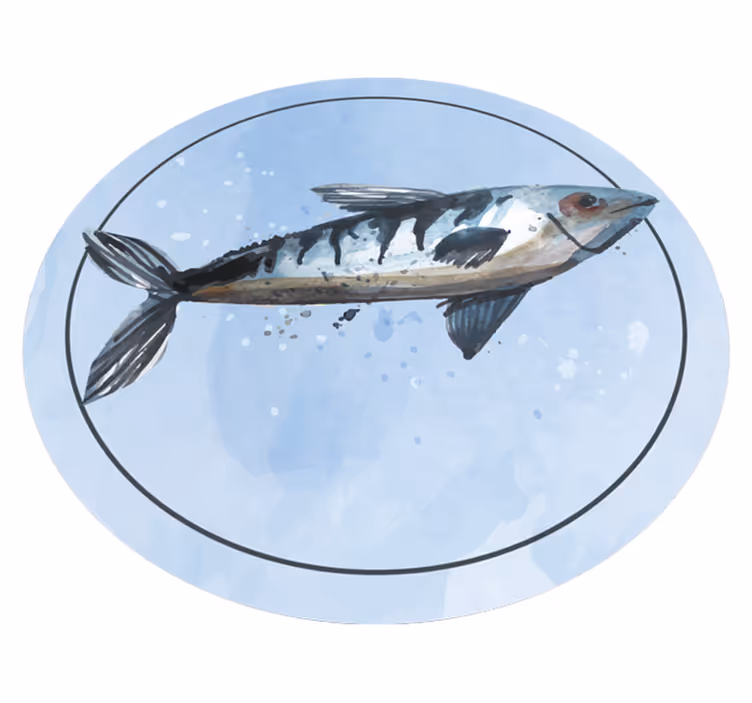 Aquarel vis ontwerp vinyl tapijt - TenStickers