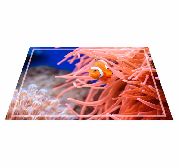 Onderwater koraaltafereel dieren vinyl tapijt - TenStickers