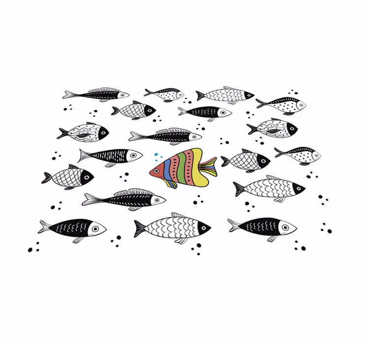 Vis patroon dieren vinyl tapijt - TenStickers