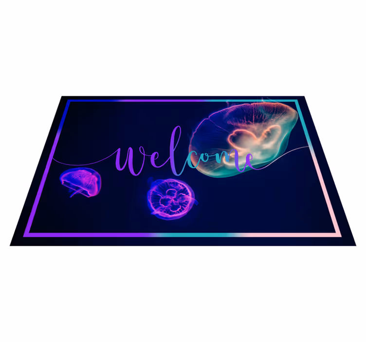 Welkom met kwallen ontwerp vinyl tapijt - TenStickers