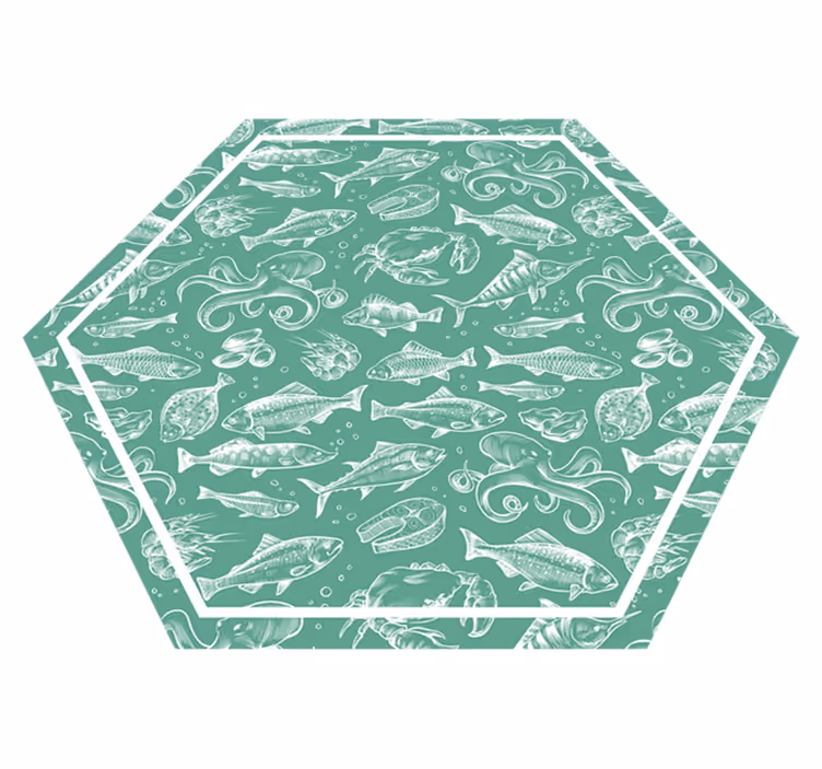 Aquatische betovering dieren vinyl tapijt - TenStickers