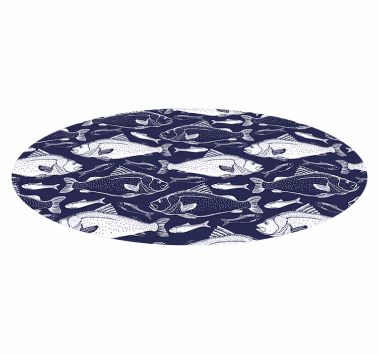Zeevissen patroon vinyl tapijt - TenStickers