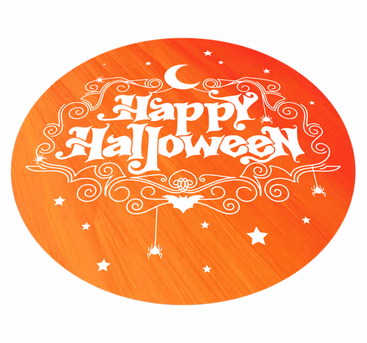 Feest circulair vinyl tapijt halloween - TenStickers