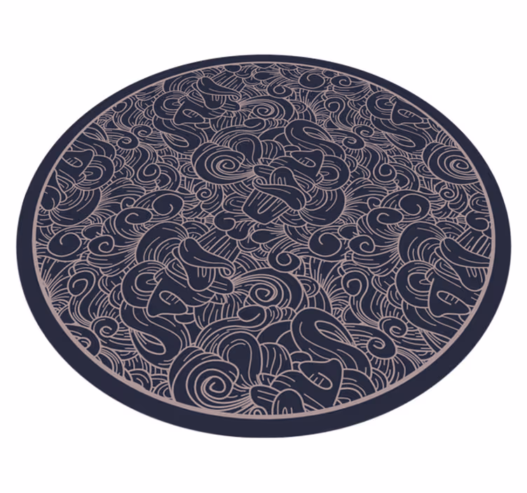 Wervel ontwerp vinyl tapijt  - TenStickers