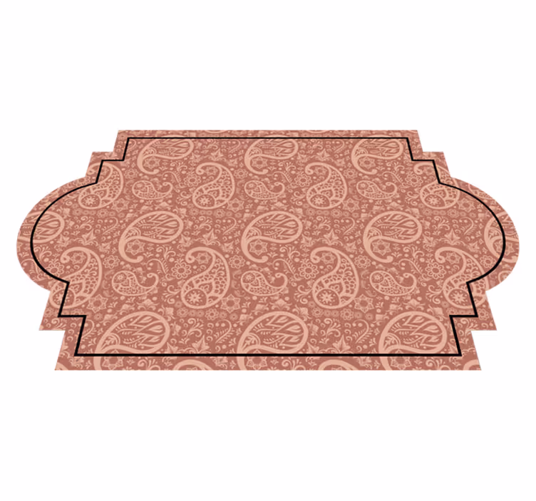 Paisley-vormig ontwerp vinyl tapijt met textuur - TenStickers