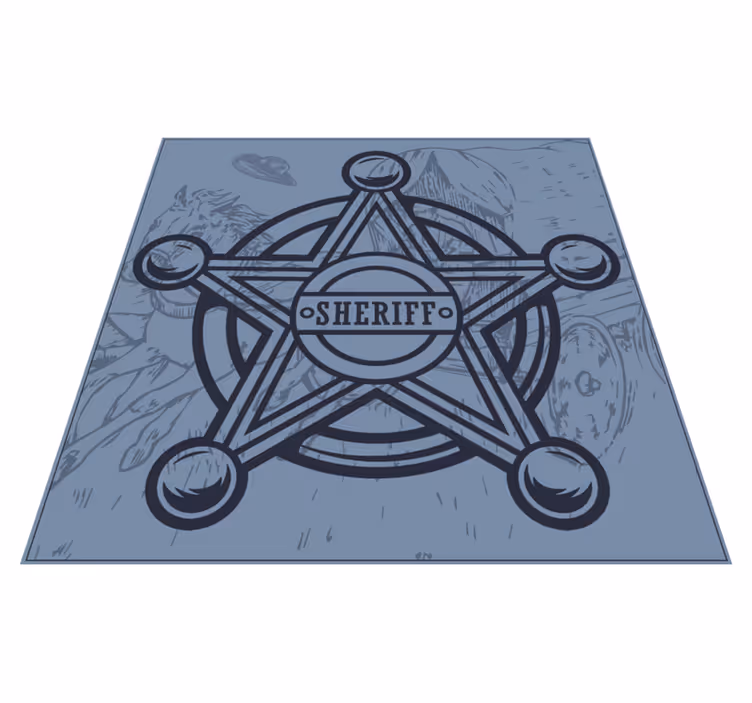 Sheriff-embleem vinyl tapijt spel - TenStickers