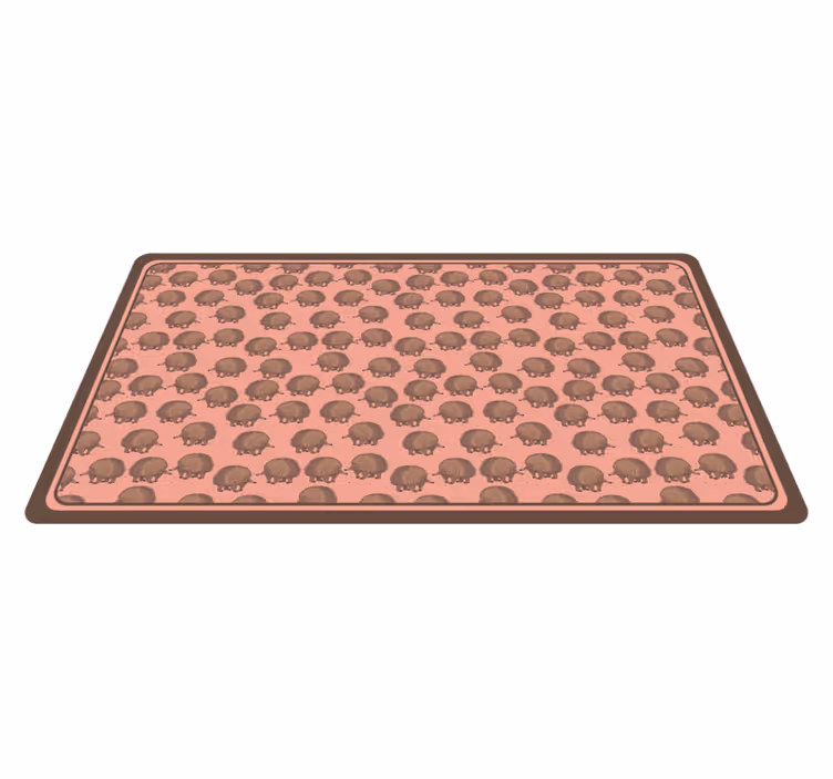 Egel patroon dieren vinyl tapijt - TenStickers