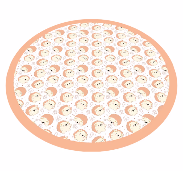 Leeuw cirkelvormig patroon vinyl tapijt baby - TenStickers