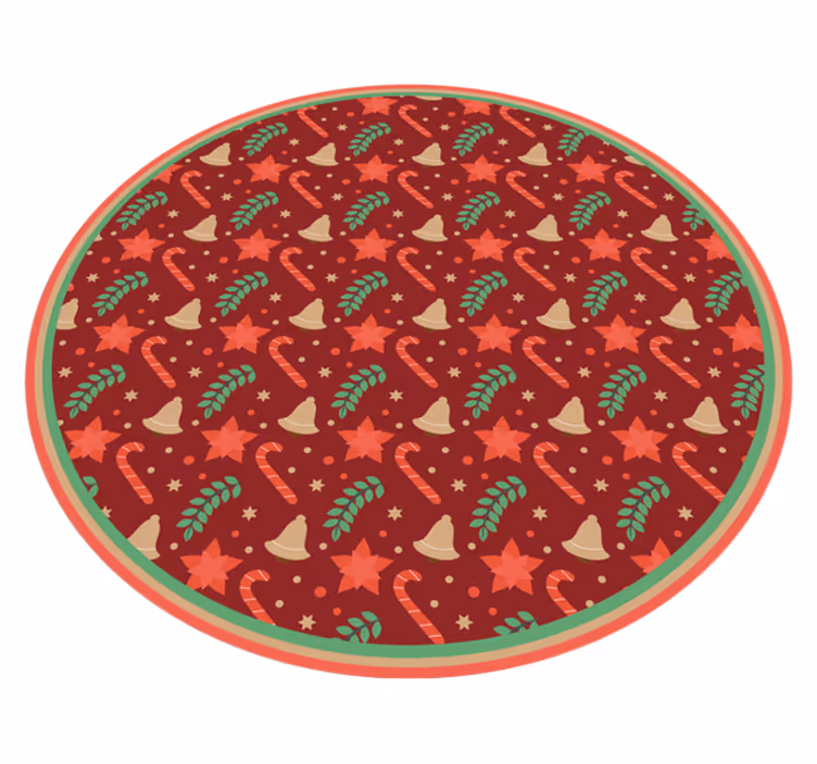 Feestelijk vakantiemotief vinyl tapijt kerstmis - TenStickers