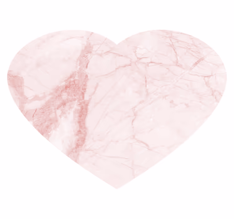 Gemarmerd hart marmeren vinyl tapijt - TenStickers